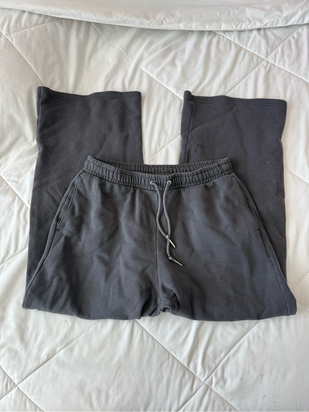 Abercrombie & Fitch Black Relaxed Wide Leg Drawstring Sweatpants